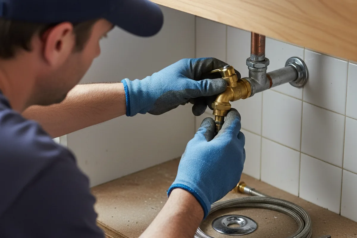 Shutoff valve and fitting work during Repiping in Washington